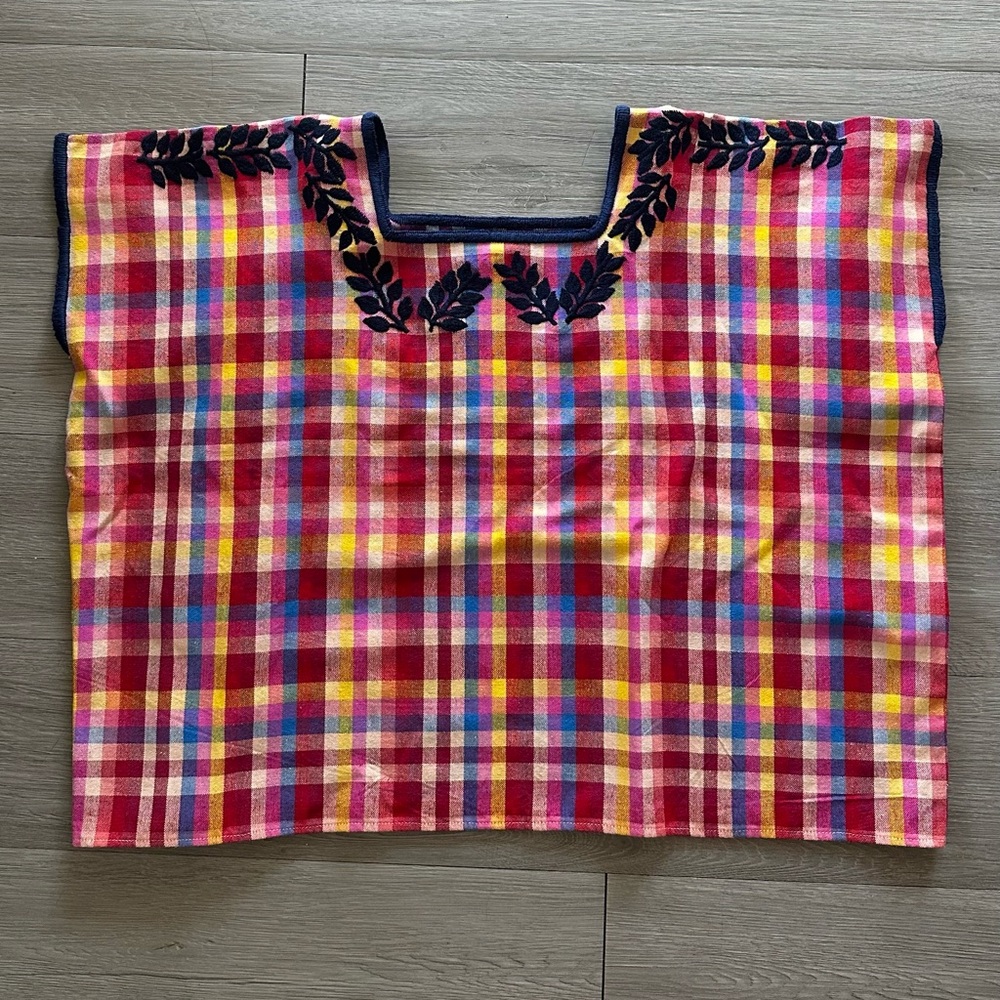 Carolina K - Colorful Plaid Embroidered Top